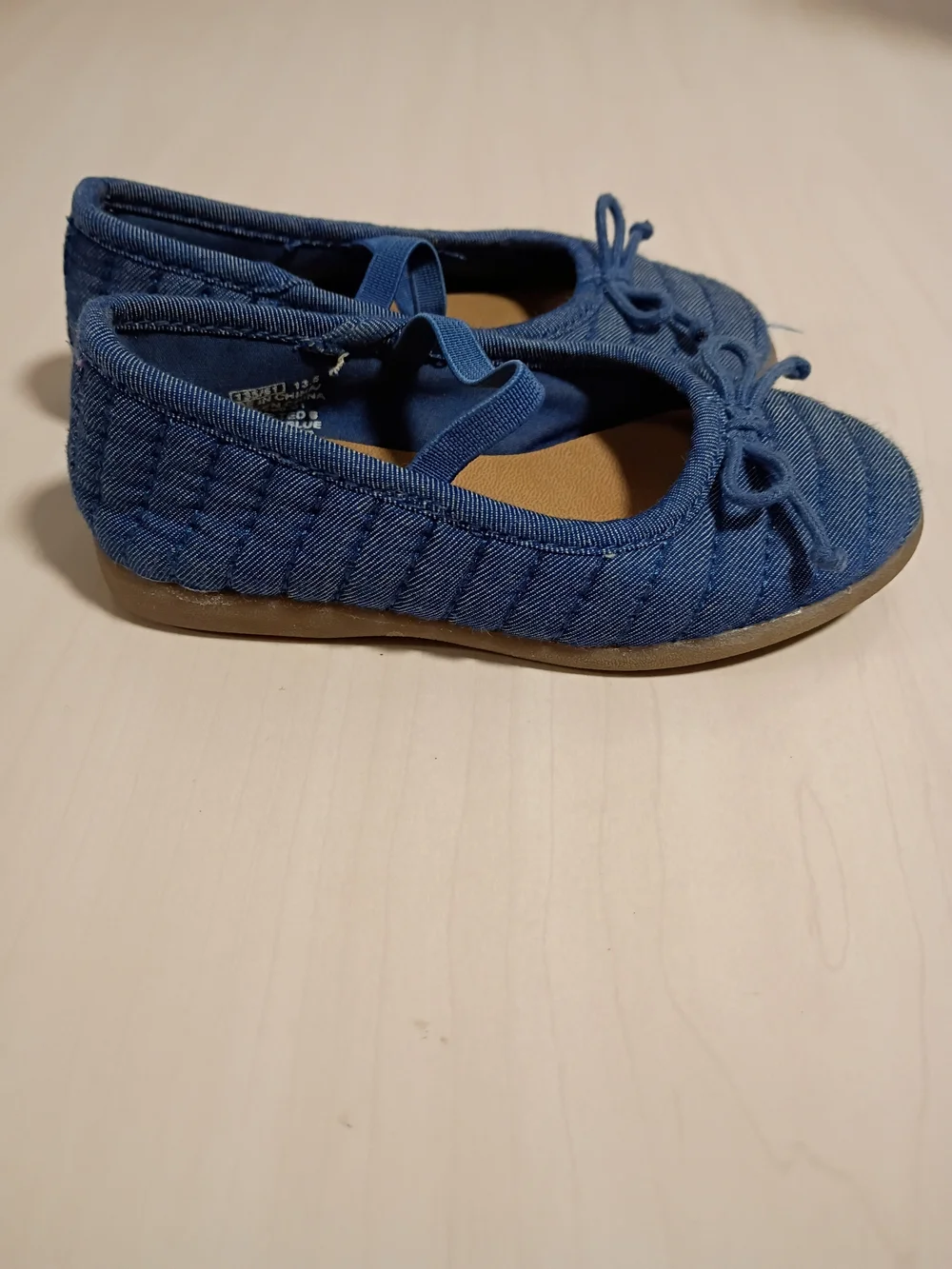 Old Navy Blue Denim-Style Mary Jane Flats for Kids Size 6